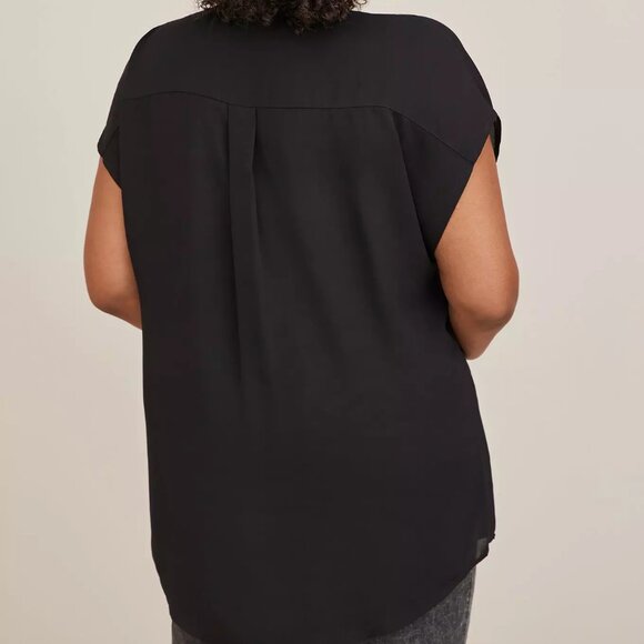 Torrid Georgette Zip-Front Dolman Tunic Blouse 4X - Picture 5 of 16